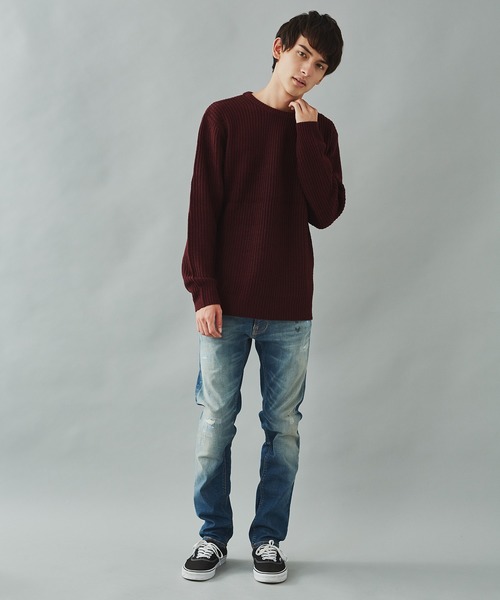 Nudie Jeans（ヌーディージーンズ）の「Nudie Jeans ヌーディージーンズ Thin Finn Authentic Repair 11ozコンフォートストレッチデニム 113127030（デニムパンツ・メンズ・インディゴブルー・30/28/29/32/31）」の4枚目の写真