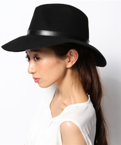 green label relaxing（グリーンレーベルリラクシング）の「GRILLO フェルトツバヒロ ハット（ハット・レディース・ブラック/ブラウン・フリー）」の8枚目の写真