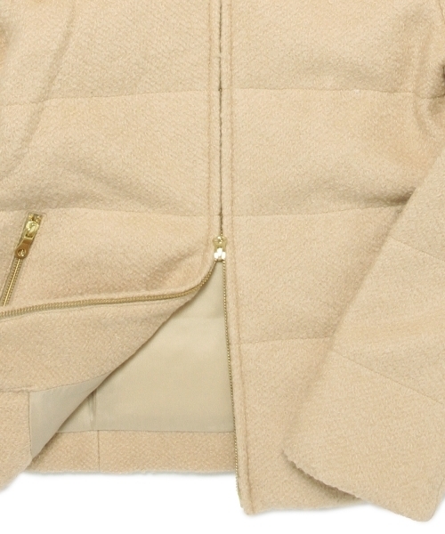 Ray BEAMS（レイビームス）の「◎Ray BEAMS / ブークレ ショールカラー ダウン（ダウンジャケット/コート・レディース・ライトグレー/ベージュ・0/1）」の21枚目の写真