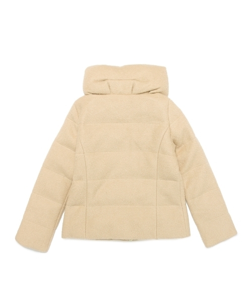 Ray BEAMS（レイビームス）の「◎Ray BEAMS / ブークレ ショールカラー ダウン（ダウンジャケット/コート・レディース・ライトグレー/ベージュ・0/1）」の22枚目の写真