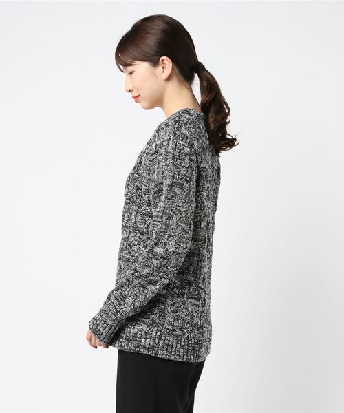 INNOCENT（イノセント）の「『Bling Leads』がら編みニット（ニット/セーター・レディース・グレー/ブラック・MEDIUM/LARGE）」の3枚目の写真