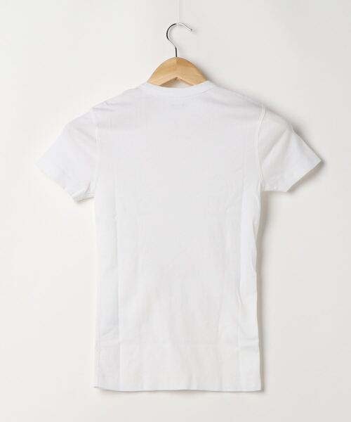 three dots(スリードッツ)の「THREE DOTS: クルーネックT(Tシャツ/カットソー・レディース・ホワイト/セージグリーン/ブラック・S/M)」の4枚目の写真