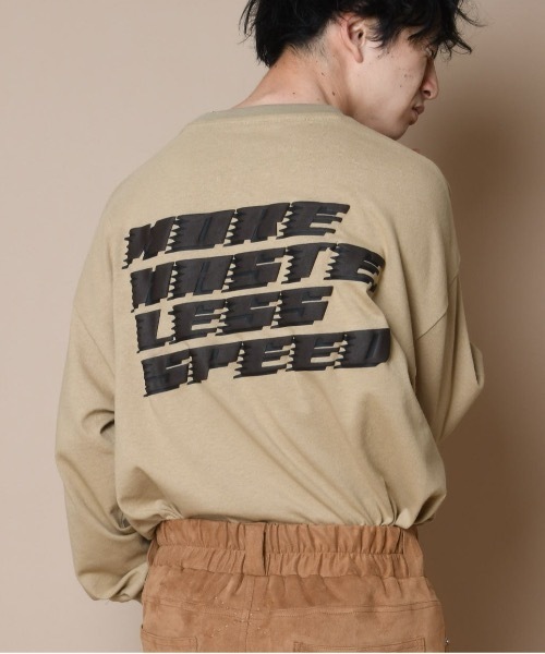 SUPERTHANKS(スーパーサンクス)の「「MORE HASTE LESS SPEED」バックプリントBICロングTシャツ(Tシャツ/カットソー・メンズ・ブラック×イエロー/ベージュ/ホワイト×グリーン/ブラック×ブラック・SMALL/LARGE/MEDIUM)」の20枚目の写真