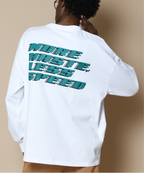 SUPERTHANKS(スーパーサンクス)の「「MORE HASTE LESS SPEED」バックプリントBICロングTシャツ(Tシャツ/カットソー・メンズ・ブラック×イエロー/ベージュ/ホワイト×グリーン/ブラック×ブラック・SMALL/LARGE/MEDIUM)」の22枚目の写真