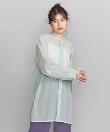 【新品タグつき】UNITED ARROWS オーガンジー バンドカラーシャツ UNITED ARROWS（ユナイテッドアローズ）の「オーガンジー バンド