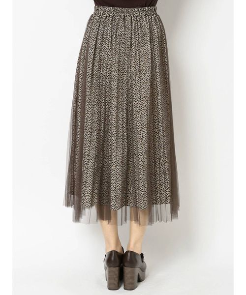 dazzlin（ダズリン）の「レオパードチュールスカート（スカート・レディース・ブラウン/グレー・FREE）」の9枚目の写真