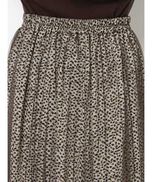 dazzlin（ダズリン）の「レオパードチュールスカート（スカート・レディース・ブラウン/グレー・FREE）」の13枚目の写真