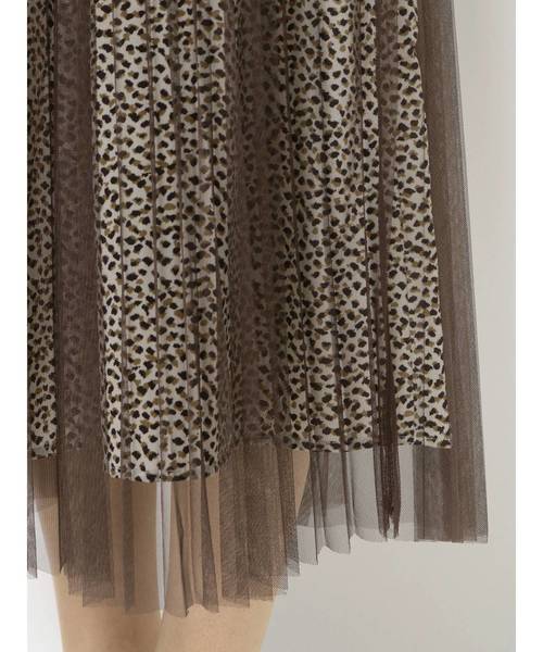 dazzlin（ダズリン）の「レオパードチュールスカート（スカート・レディース・ブラウン/グレー・FREE）」の14枚目の写真