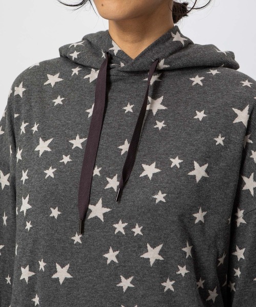 DOUBLE STANDARD CLOTHING(ダブルスタンダードクロージング)の「ふくれジャガードSTARパーカー(パーカー・レディース・ベージュ系その他/ベージュ×ブラック・38/36)」の8枚目の写真