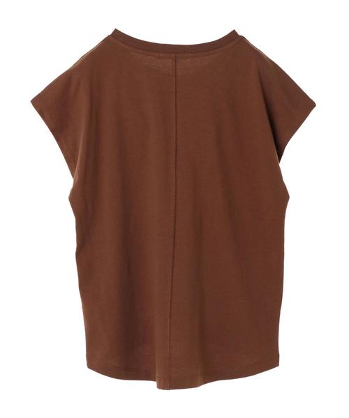 AMERICAN HOLIC(アメリカンホリック)の「フレンチスリーブ裾ラウンドカットプルオーバー *(Tシャツ/カットソー・レディース・アイボリー/ブラック/ブルーグリーン/キャメル・M/L)」の16枚目の写真