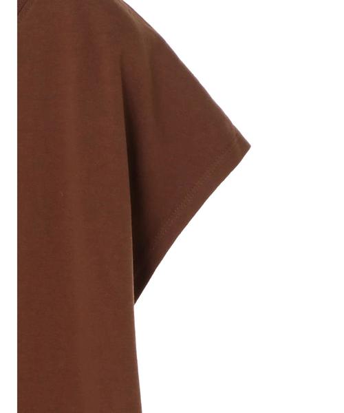 AMERICAN HOLIC(アメリカンホリック)の「フレンチスリーブ裾ラウンドカットプルオーバー *(Tシャツ/カットソー・レディース・アイボリー/ブラック/ブルーグリーン/キャメル・M/L)」の14枚目の写真