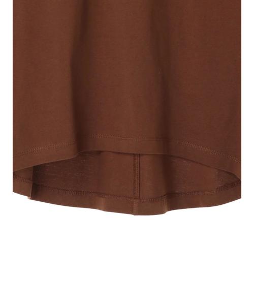 AMERICAN HOLIC(アメリカンホリック)の「フレンチスリーブ裾ラウンドカットプルオーバー *(Tシャツ/カットソー・レディース・アイボリー/ブラック/ブルーグリーン/キャメル・M/L)」の13枚目の写真