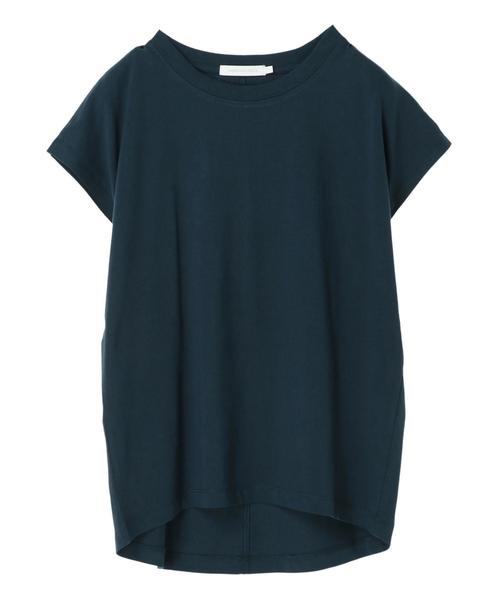 AMERICAN HOLIC(アメリカンホリック)の「フレンチスリーブ裾ラウンドカットプルオーバー *(Tシャツ/カットソー・レディース・アイボリー/ブラック/ブルーグリーン/キャメル・M/L)」の4枚目の写真