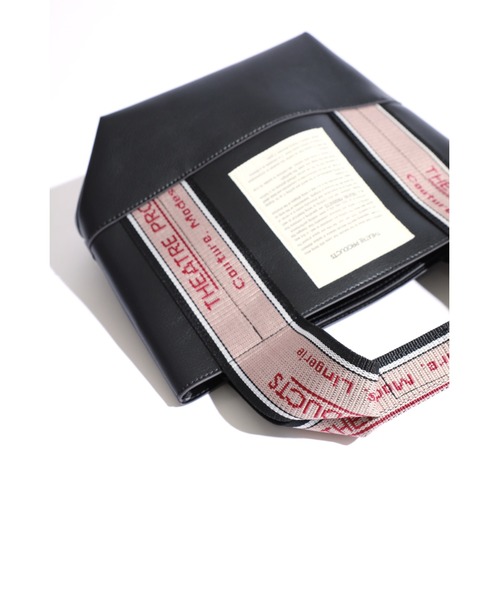 THEATRE PRODUCTS（シアタープロダクツ）の「【THEATRE PRODUCTS(シアタープロダクツ)】レザージャガードテープバッグS BL1911198（トートバッグ・レディース・ホワイト/ブラック・FREE）」の17枚目の写真