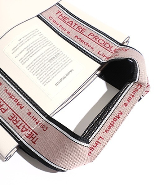 THEATRE PRODUCTS（シアタープロダクツ）の「【THEATRE PRODUCTS(シアタープロダクツ)】レザージャガードテープバッグS BL1911198（トートバッグ・レディース・ホワイト/ブラック・FREE）」の5枚目の写真