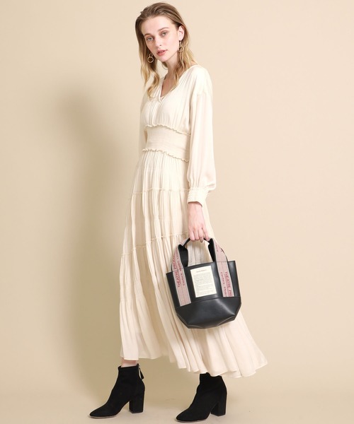 THEATRE PRODUCTS（シアタープロダクツ）の「【THEATRE PRODUCTS(シアタープロダクツ)】レザージャガードテープバッグS BL1911198（トートバッグ・レディース・ホワイト/ブラック・FREE）」の12枚目の写真