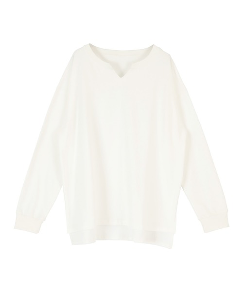 titivate(ティティベイト)の「キーネックカットソープルオーバー(Tシャツ/カットソー・レディース・ブラック/ベージュ/オフホワイト/ライトブラウン/モカ・FREE)」の15枚目の写真