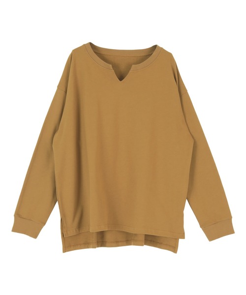 titivate(ティティベイト)の「キーネックカットソープルオーバー(Tシャツ/カットソー・レディース・ブラック/ベージュ/オフホワイト/ライトブラウン/モカ・FREE)」の12枚目の写真
