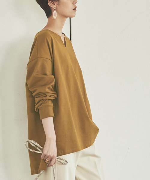 titivate(ティティベイト)の「キーネックカットソープルオーバー(Tシャツ/カットソー・レディース・ブラック/ベージュ/オフホワイト/ライトブラウン/モカ・FREE)」の20枚目の写真
