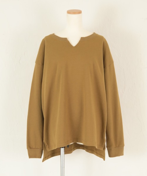 titivate(ティティベイト)の「キーネックカットソープルオーバー(Tシャツ/カットソー・レディース・ブラック/ベージュ/オフホワイト/ライトブラウン/モカ・FREE)」の10枚目の写真