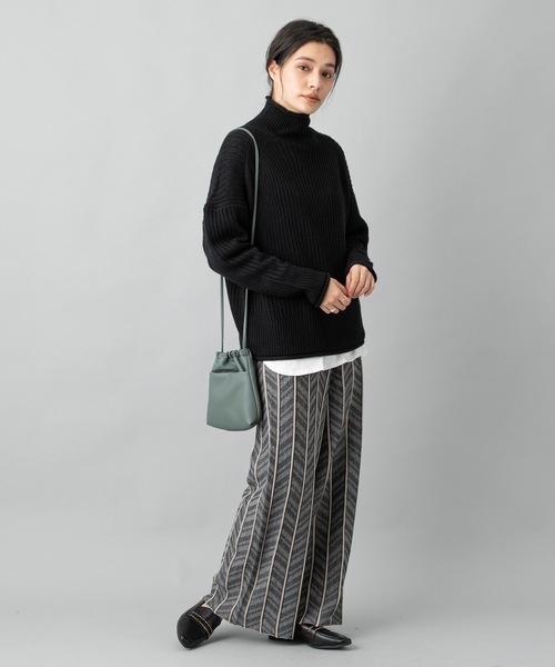 prose verse(プロズヴェール)の「《WEB限定》タートルネックニット ショートニット ロールネックニット チャンキーニット(ニット/セーター・レディース・ブラック/ブラウン/オフホワイト/キャメル・フリ-)」の22枚目の写真