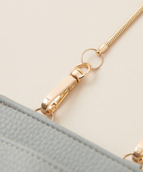 natural couture（ナチュラルクチュール）の「チェーンスマホショルダー（ショルダーバッグ・レディース・サックスブルー/モカ/キャメル/ライトベージュ・FREE）」の5枚目の写真