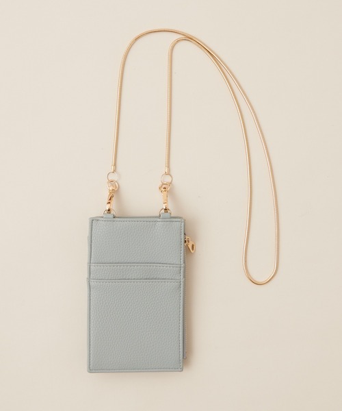 natural couture（ナチュラルクチュール）の「チェーンスマホショルダー（ショルダーバッグ・レディース・サックスブルー/モカ/キャメル/ライトベージュ・FREE）」の7枚目の写真