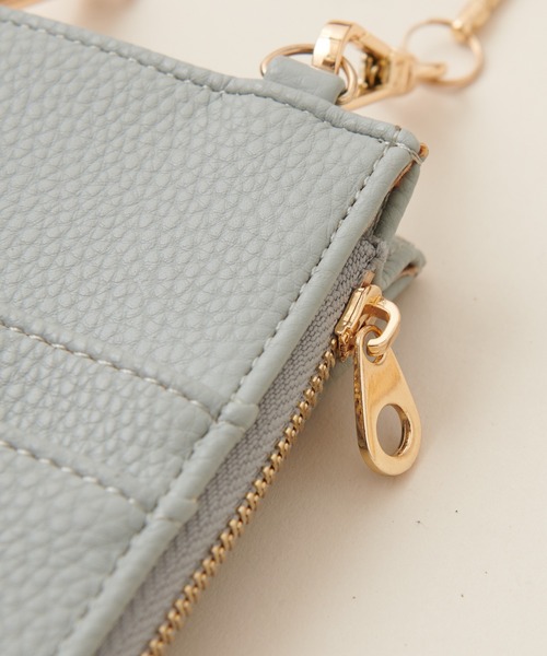 natural couture（ナチュラルクチュール）の「チェーンスマホショルダー（ショルダーバッグ・レディース・サックスブルー/モカ/キャメル/ライトベージュ・FREE）」の9枚目の写真