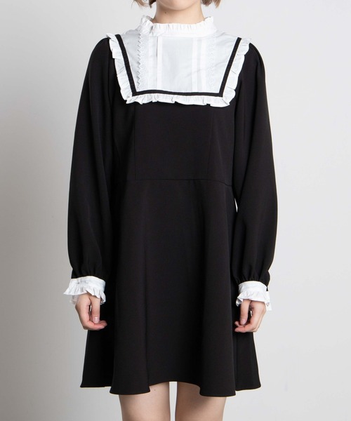 WEGO（ウィゴー）の「WEGO/カメオリボンシスターワンピース（ワンピース・レディース・ブラック/グレー系その他2・FREE）」の11枚目の写真