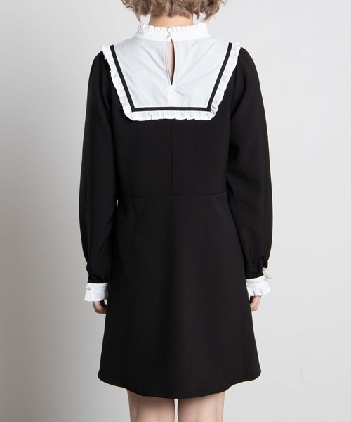 WEGO（ウィゴー）の「WEGO/カメオリボンシスターワンピース（ワンピース・レディース・ブラック/グレー系その他2・FREE）」の4枚目の写真