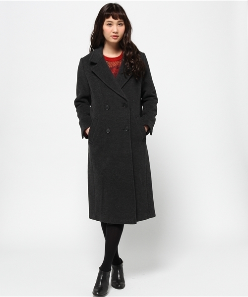 Another Edition（アナザーエディション）の「ウールソフトリバーロングコート/AE WソフトリバーLONG CT◆（その他アウター・レディース・ダークグレー/ベージュ/オフホワイト・SMALL/MEDIUM）」の3枚目の写真