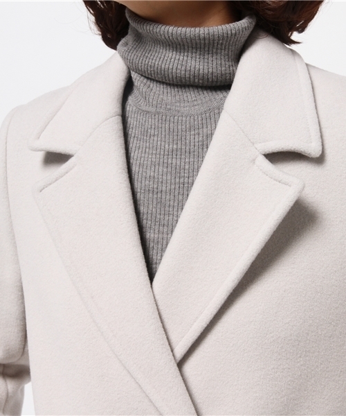 Another Edition（アナザーエディション）の「ウールソフトリバーロングコート/AE WソフトリバーLONG CT◆（その他アウター・レディース・ダークグレー/ベージュ/オフホワイト・SMALL/MEDIUM）」の5枚目の写真