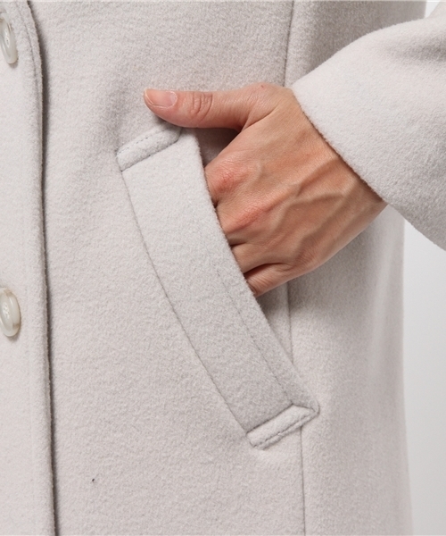 Another Edition（アナザーエディション）の「ウールソフトリバーロングコート/AE WソフトリバーLONG CT◆（その他アウター・レディース・ダークグレー/ベージュ/オフホワイト・SMALL/MEDIUM）」の7枚目の写真