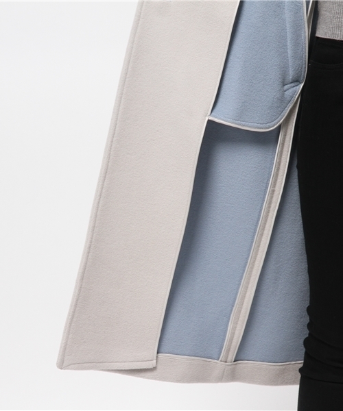 Another Edition（アナザーエディション）の「ウールソフトリバーロングコート/AE WソフトリバーLONG CT◆（その他アウター・レディース・ダークグレー/ベージュ/オフホワイト・SMALL/MEDIUM）」の16枚目の写真