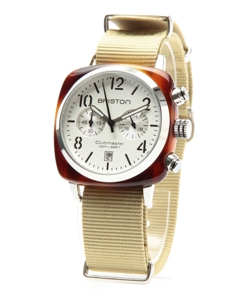 bpr BEAMS（ビーピーアール ビームス ）の「BRISTON / Chronograph Date トータスシェル（アナログ腕時計・メンズ・ホワイト/ブラック・ONE SIZE）」の17枚目の写真