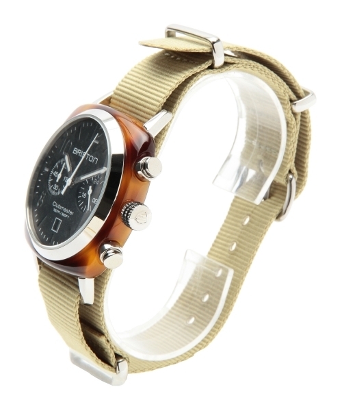 bpr BEAMS（ビーピーアール ビームス ）の「BRISTON / Chronograph Date トータスシェル（アナログ腕時計・メンズ・ホワイト/ブラック・ONE SIZE）」の13枚目の写真