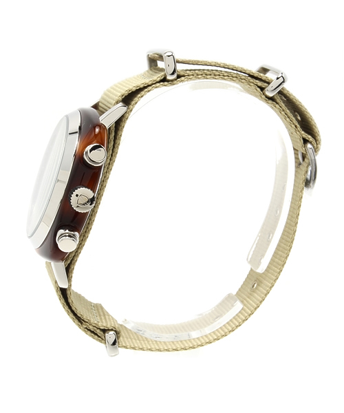 bpr BEAMS（ビーピーアール ビームス ）の「BRISTON / Chronograph Date トータスシェル（アナログ腕時計・メンズ・ホワイト/ブラック・ONE SIZE）」の4枚目の写真