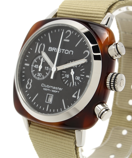 bpr BEAMS（ビーピーアール ビームス ）の「BRISTON / Chronograph Date トータスシェル（アナログ腕時計・メンズ・ホワイト/ブラック・ONE SIZE）」の6枚目の写真