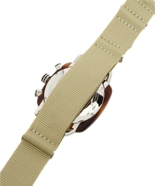 bpr BEAMS（ビーピーアール ビームス ）の「BRISTON / Chronograph Date トータスシェル（アナログ腕時計・メンズ・ホワイト/ブラック・ONE SIZE）」の7枚目の写真