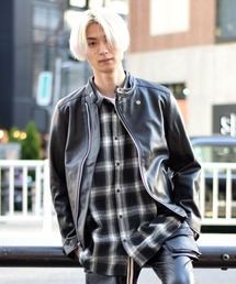 schott（ショット）の「Schott/ショット/ラムレザーシングルライダースジャケット/Lamb Single RidersJacket（ライダースジャケット・キッズ）」
