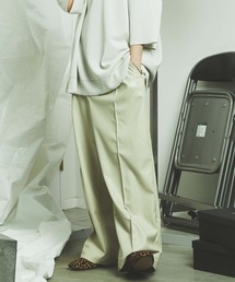 《ユニセックスアイテム》ロイヤルレザーワンタックイージーワイドパンツ 【MAISON SPECIAL/メゾンスペシャル】