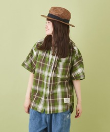CUBE SUGAR | 先染めチェック ５分袖 ドルマンシャツ(シャツ/ブラウス)