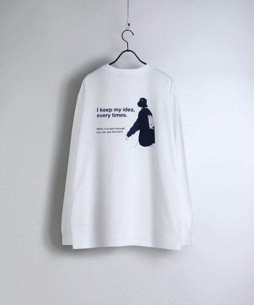 Confirm(コンファーム)の「Confirm / コンファーム モバイル / ハット イラストビッグロンT(Tシャツ/カットソー・メンズ・ホワイト/ブラック/サックスブルー/ブルー/ホワイト系その他/ブルー系その他・M/L)」の3枚目の写真