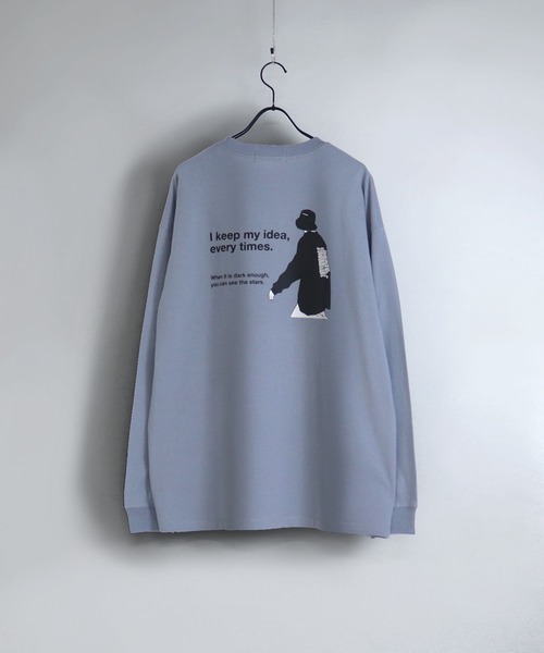Confirm(コンファーム)の「Confirm / コンファーム モバイル / ハット イラストビッグロンT(Tシャツ/カットソー・メンズ・ホワイト/ブラック/サックスブルー/ブルー/ホワイト系その他/ブルー系その他・M/L)」の6枚目の写真