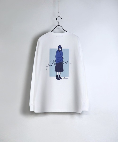 Confirm(コンファーム)の「Confirm / コンファーム モバイル / ハット イラストビッグロンT(Tシャツ/カットソー・メンズ・ホワイト/ブラック/サックスブルー/ブルー/ホワイト系その他/ブルー系その他・M/L)」の2枚目の写真