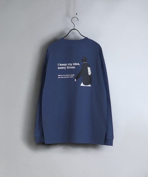 Confirm(コンファーム)の「Confirm / コンファーム モバイル / ハット イラストビッグロンT(Tシャツ/カットソー・メンズ・ホワイト/ブラック/サックスブルー/ブルー/ホワイト系その他/ブルー系その他・M/L)」の1枚目の写真