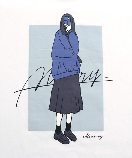 Confirm(コンファーム)の「Confirm / コンファーム モバイル / ハット イラストビッグロンT(Tシャツ/カットソー・メンズ・ホワイト/ブラック/サックスブルー/ブルー/ホワイト系その他/ブルー系その他・M/L)」の9枚目の写真