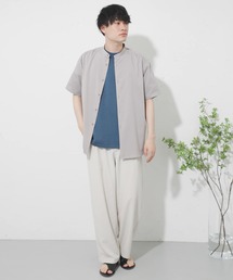 SENSE OF PLACE by URBAN RESEARCH | 【XLサイズ/WEB・一部店舗限定】バンドカラーシャツ(5分袖)(シャツ/ブラウス)