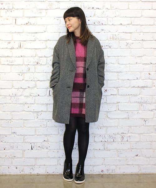 mystic（ミスティック）の「ツイードチェスターコート（チェスターコート・レディース・グレー/チャコールグレー/ブラウン・FREE）」の12枚目の写真