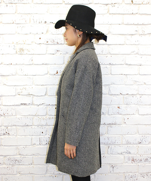 mystic（ミスティック）の「ツイードチェスターコート（チェスターコート・レディース・グレー/チャコールグレー/ブラウン・FREE）」の14枚目の写真